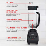 Brentwood Select 8.5-Cup 1000-Watt Professional Smart Blender, Black