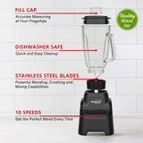 Brentwood Select 5.3-Cup 500-Watt 10-Speed Countertop Blender with Pulse Button