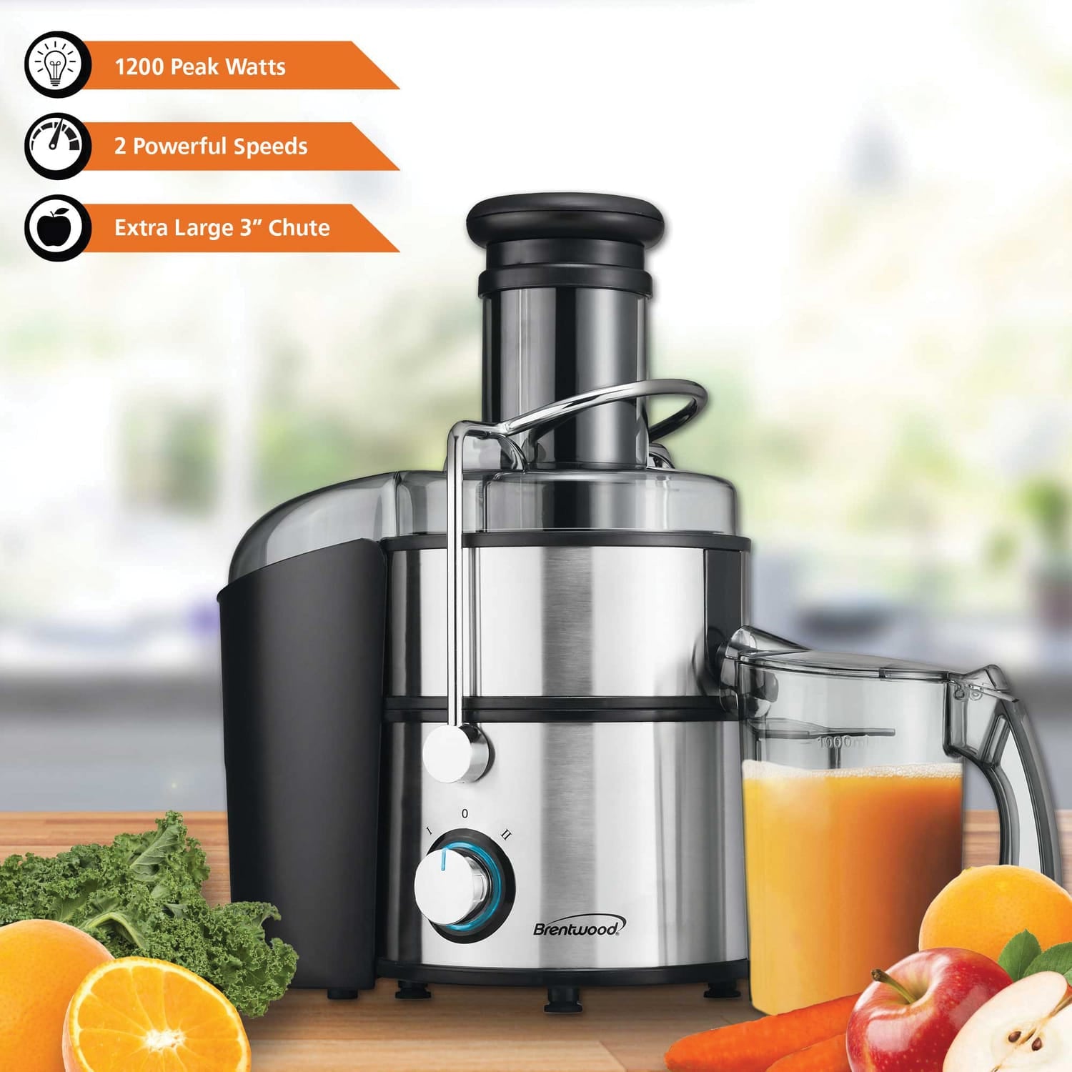 Brentwood 800-Watt 2-Speed Electric Juice Extractor