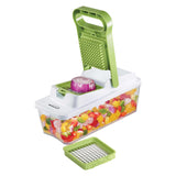 Brentwood Food Chopper and Vegetable Dicer with 6.75-Cup Storage Container and Stainless Steel Blades