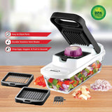 Brentwood Pro Food Chopper and Vegetable Dicer with 6.3-Cup Storage Container and Stainless Steel Blades