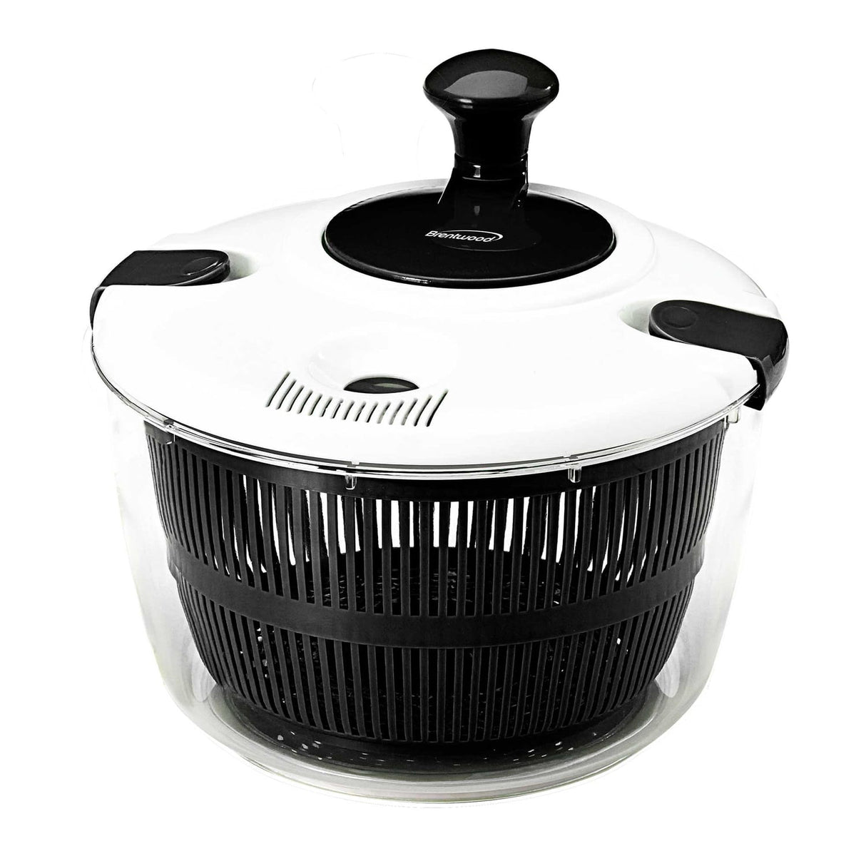 Brentwood Salad Spinner with 5-Qt. Serving Bowl, Black