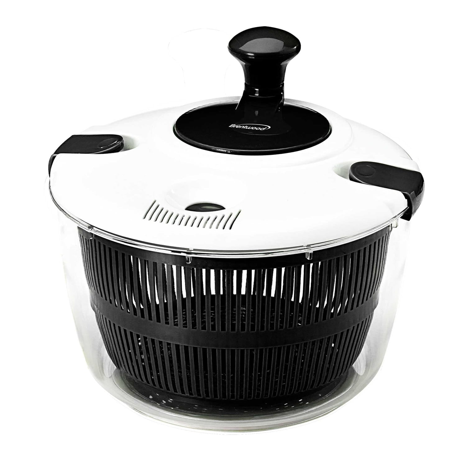 Brentwood Salad Spinner with 5-Qt. Serving Bowl, Black