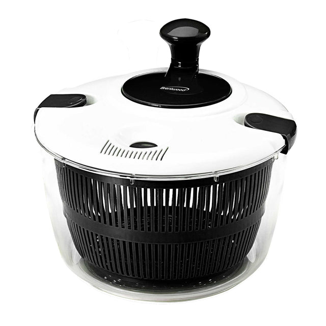 Brentwood Salad Spinner with 5-Qt. Serving Bowl, Black