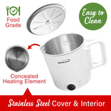 Brentwood 27-Oz. 650-Watt Electric Travel Kettle and Hot Pot, White