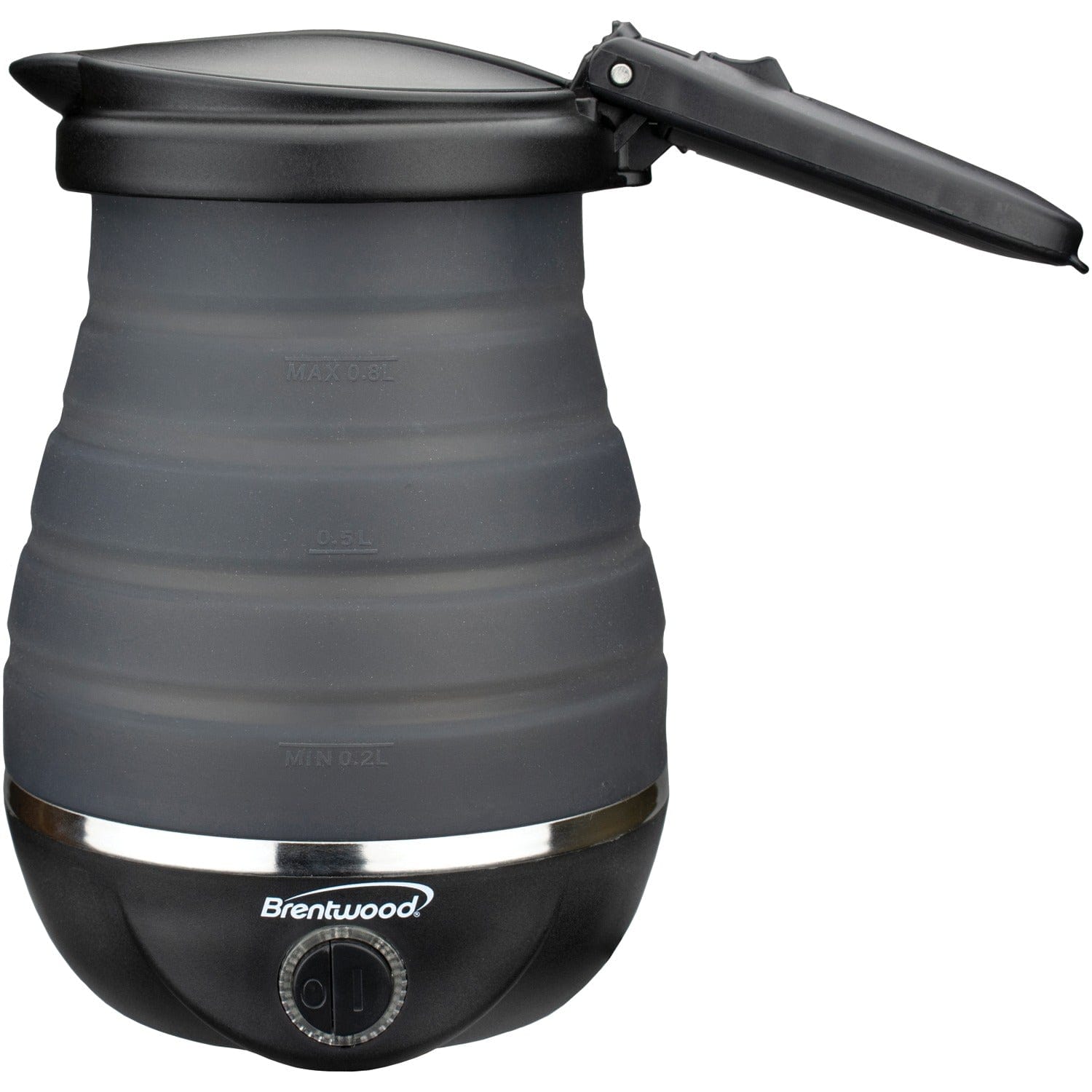 Brentwood .85-Quart Dual-Voltage Collapsible Travel Kettle, Black