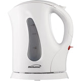 Brentwood BPA-Free 1-Liter Cordless Electric Kettle, White