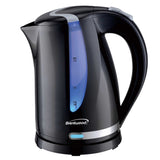 Brentwood 1100W Cordless Electric Kettle with Concealed Stainless Steel Heating Element, 360° Base, Auto Shutoff, Boil-Dry Protection, 1.7 L, Black