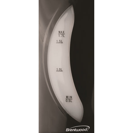 Brentwood 1500-Watt 1.8-Qt. 7-Cup Cordless Plastic Tea Kettle, Auto Shut-off, Black