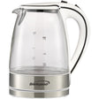 Brentwood 1100-Watt 1.8-Qt. 7-Cup Cordless Tempered-Glass Electric Kettle with Auto Shut-off, White
