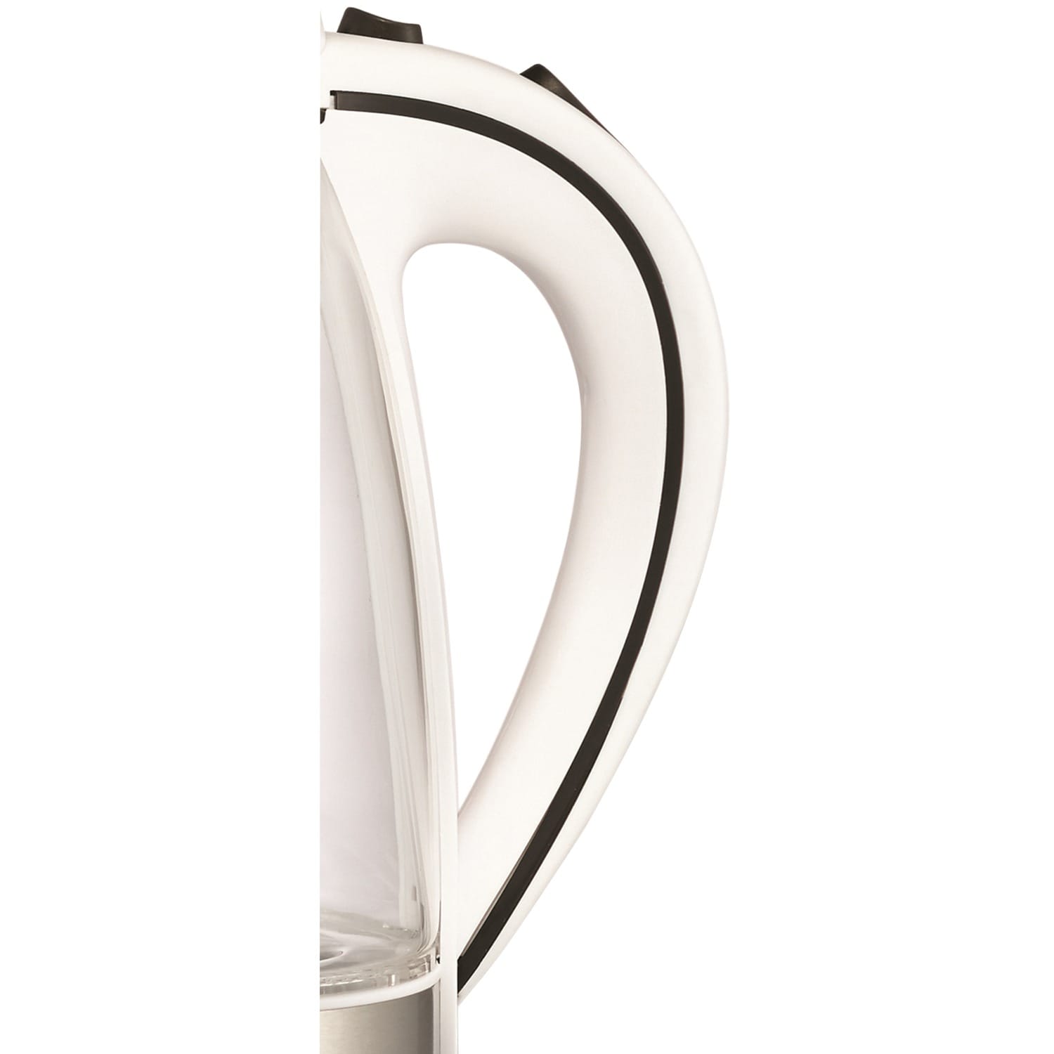 Brentwood 1100-Watt 1.8-Qt. 7-Cup Cordless Tempered-Glass Electric Kettle with Auto Shut-off, White