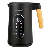 Brentwood 1100-Watt 1.7-L Cordless Cool-Touch Digital Electric Kettle with Stainless Steel Interior, KT-2014DBK