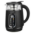 Brentwood 1100-Watt 1.7-L Cordless Digital Glass Electric Kettle with Tea Infuser, Black