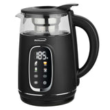 Brentwood 1100-Watt 1.7-L Cordless Digital Glass Electric Kettle with Tea Infuser, Black