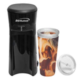 Brentwood Single-Serve Iced Coffee and Tea Maker with 20-Oz. Insulated Tumbler and Reusable Filter