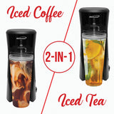 Brentwood Single-Serve Iced Coffee and Tea Maker with 20-Oz. Insulated Tumbler and Reusable Filter