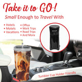 Brentwood Single-Serve Iced Coffee and Tea Maker with 20-Oz. Insulated Tumbler and Reusable Filter