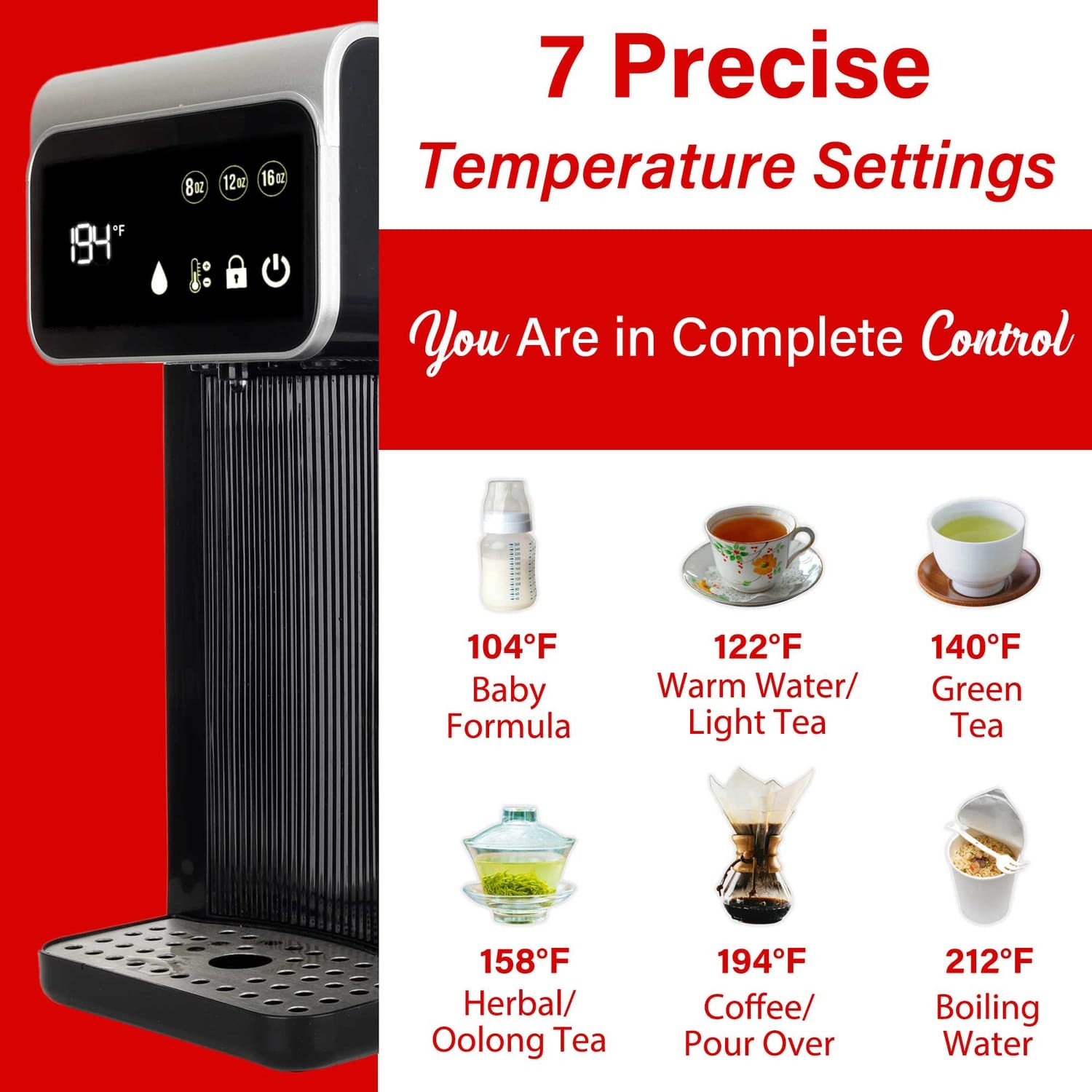 Brentwood 2.7-Qt. 1800-Watt Digital Instant Hot Water Dispenser