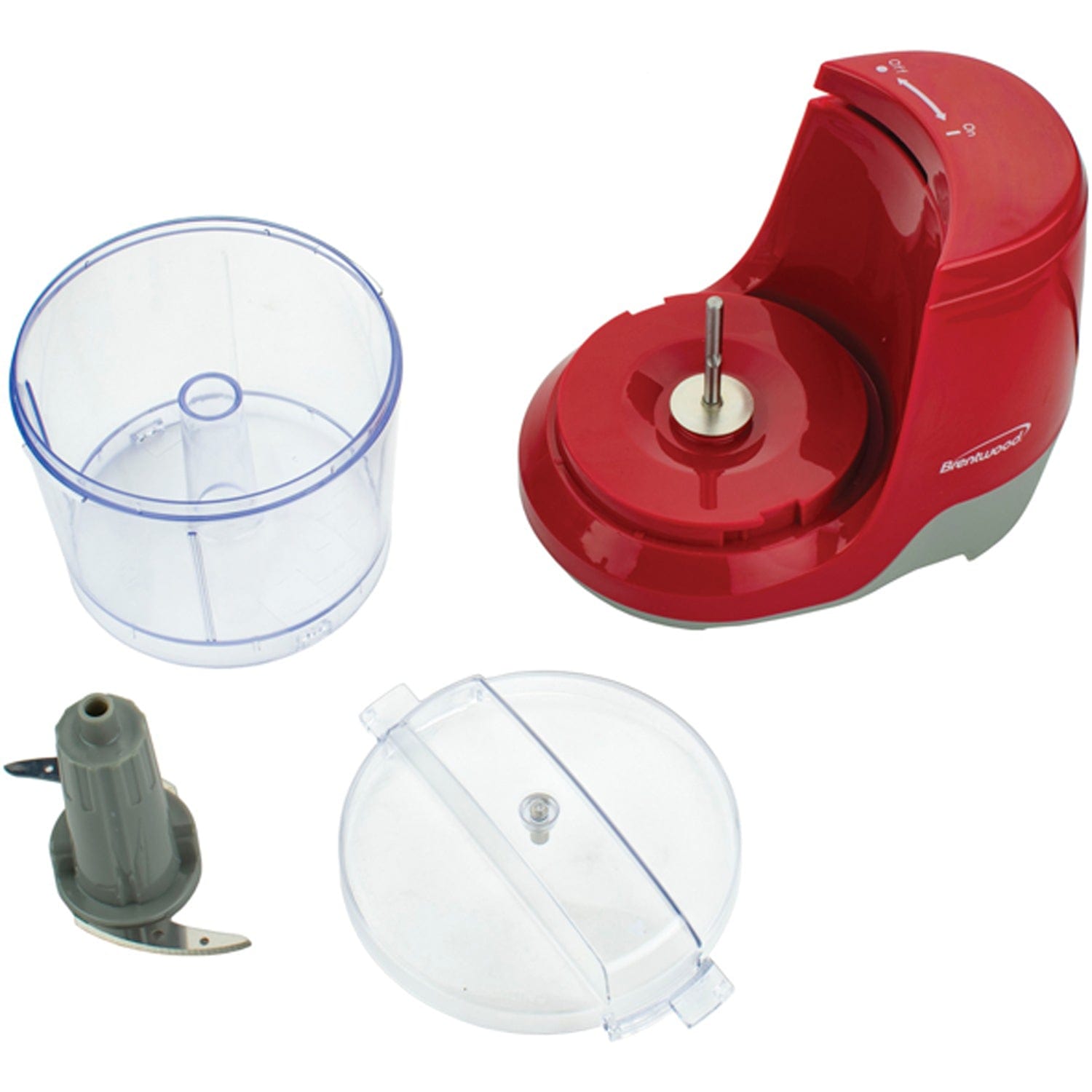 Brentwood 1.5-Cup Mini Food Chopper, Red