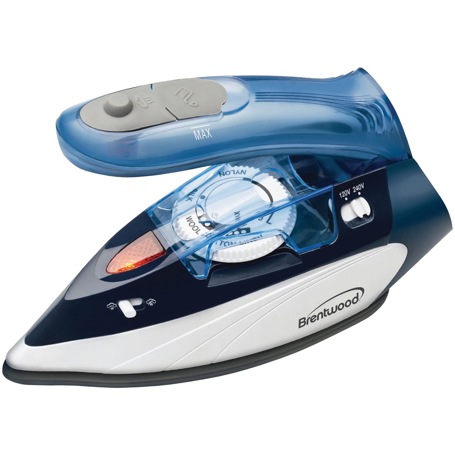 Brentwood Dual-Voltage Nonstick Travel Steam Iron