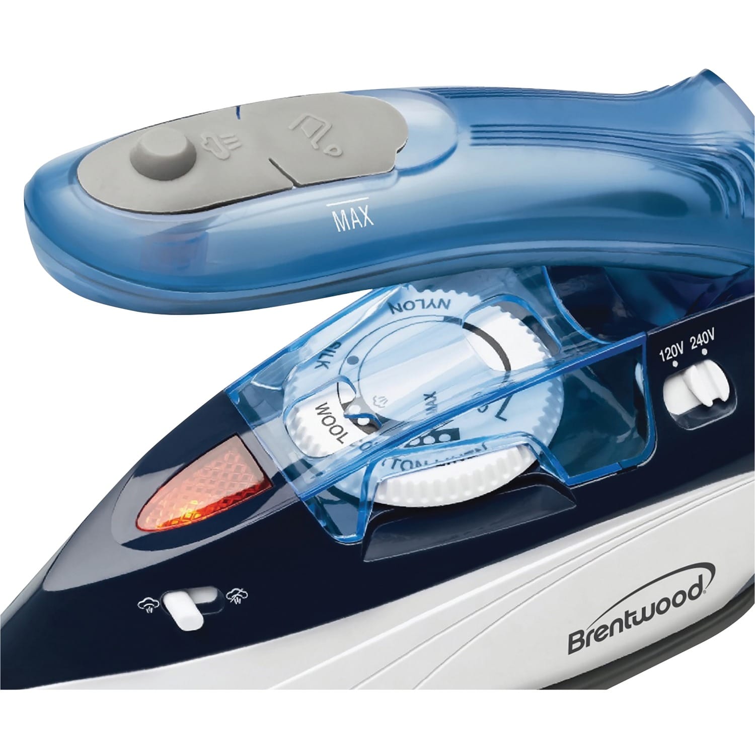 Brentwood Dual-Voltage Nonstick Travel Steam Iron