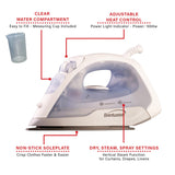 Brentwood Nonstick Steam Iron, Silver