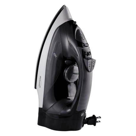 Brentwood 1200-Watt Nonstick Steam Iron with Retractable Cord, Black