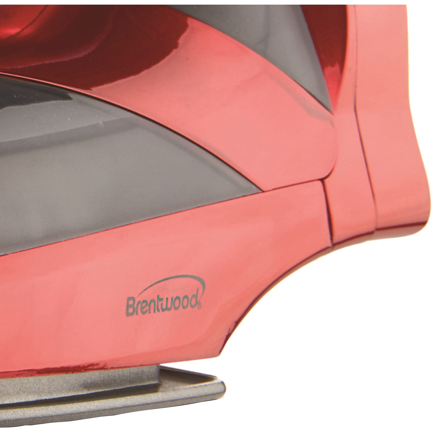 Brentwood 1200-Watt Nonstick Steam Iron with Retractable Cord, Red