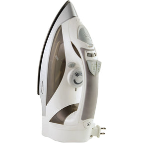 Brentwood 1200-Watt Nonstick Steam Iron with Retractable Cord, White
