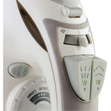 Brentwood 1200-Watt Nonstick Steam Iron with Retractable Cord, White