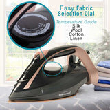 Brentwood MPI-69BKRG Nonstick Ceramic Steam Iron, Black and Rose Gold