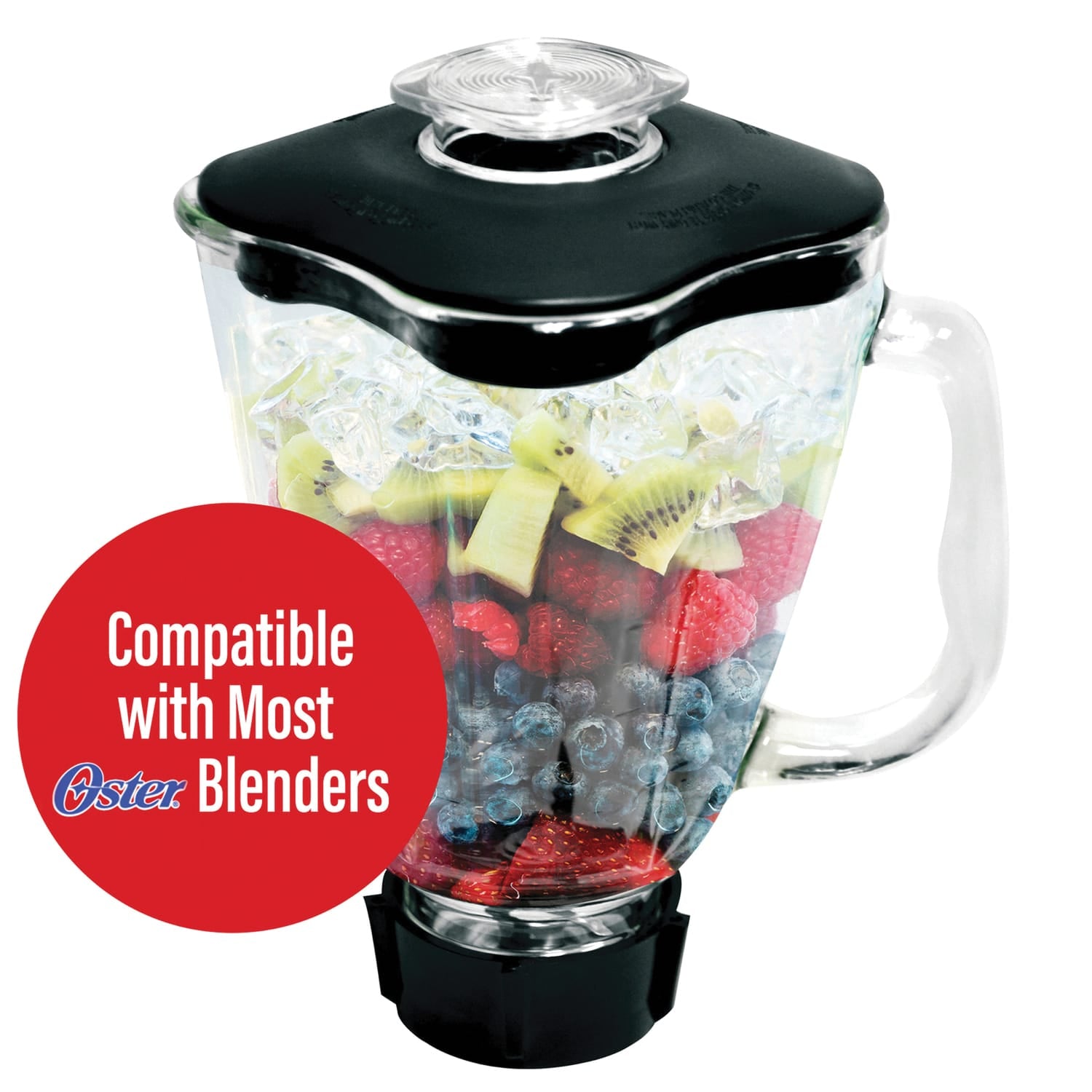 Brentwood 60-Oz. Blender Glass Jar Replacement 6-Piece Set for Oster Blender P-OST723