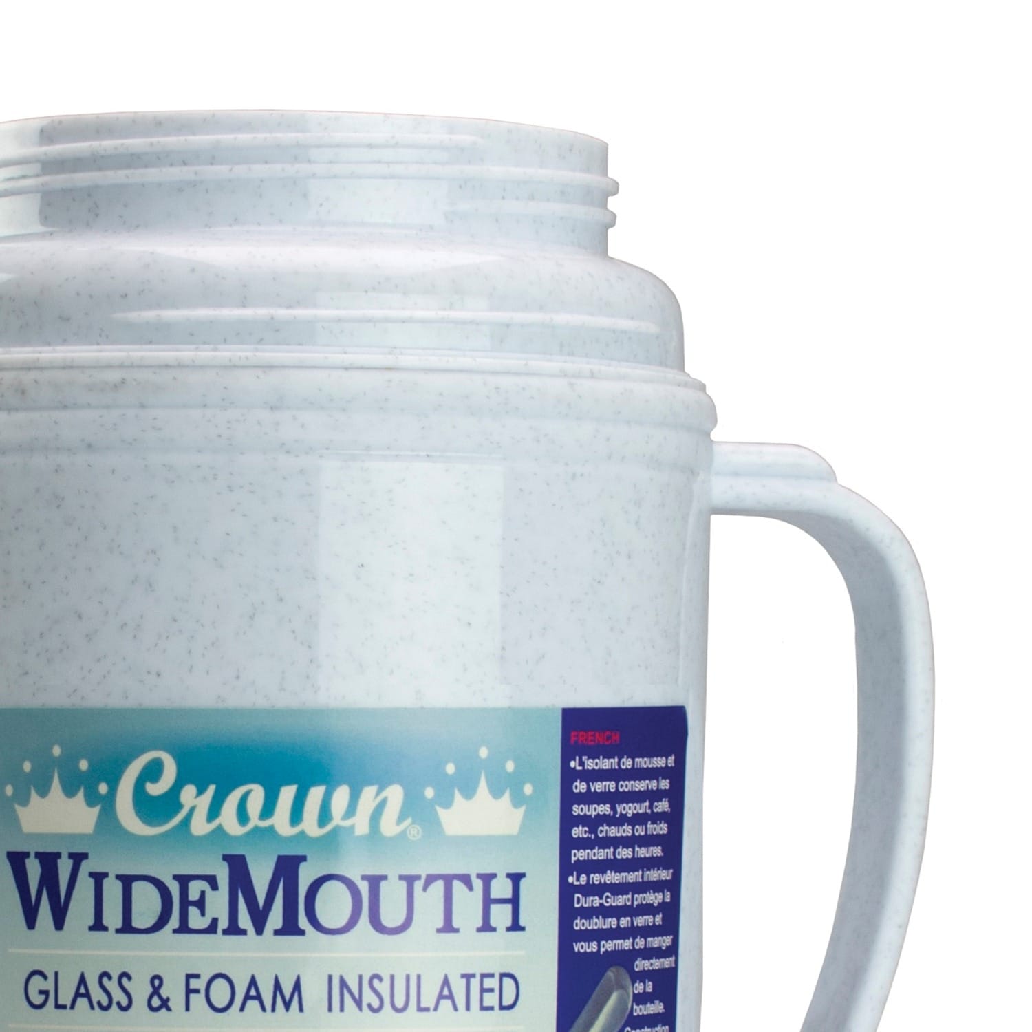 Brentwood Glass and Foam Vacuum-Insulated 40-oz. Wide-Mouth Food Bottle with Screw-on Bowl