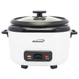 Brentwood 8-Cups Uncooked/16-Cups Cooked Electric Rice Cooker with Measuring Cup and Spatula, White