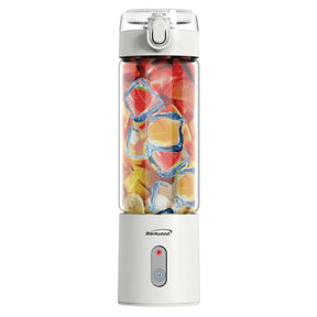 Brentwood 50-Watt 17-Oz. Portable Battery-Operated USB-Chargeable Glass Blender, White