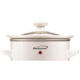 Brentwood 1.5-Qt. 120-Watt Slow Cooker, White