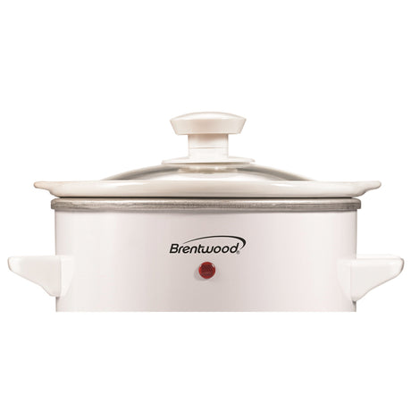 Brentwood 1.5-Qt. 120-Watt Slow Cooker, White
