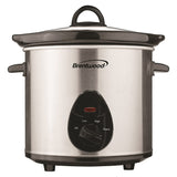 Brentwood 3-Qt. 170-Watt Slow Cooker, Stainless Steel