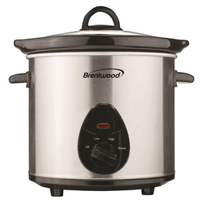 Brentwood 3-Qt. 170-Watt Slow Cooker, Stainless Steel