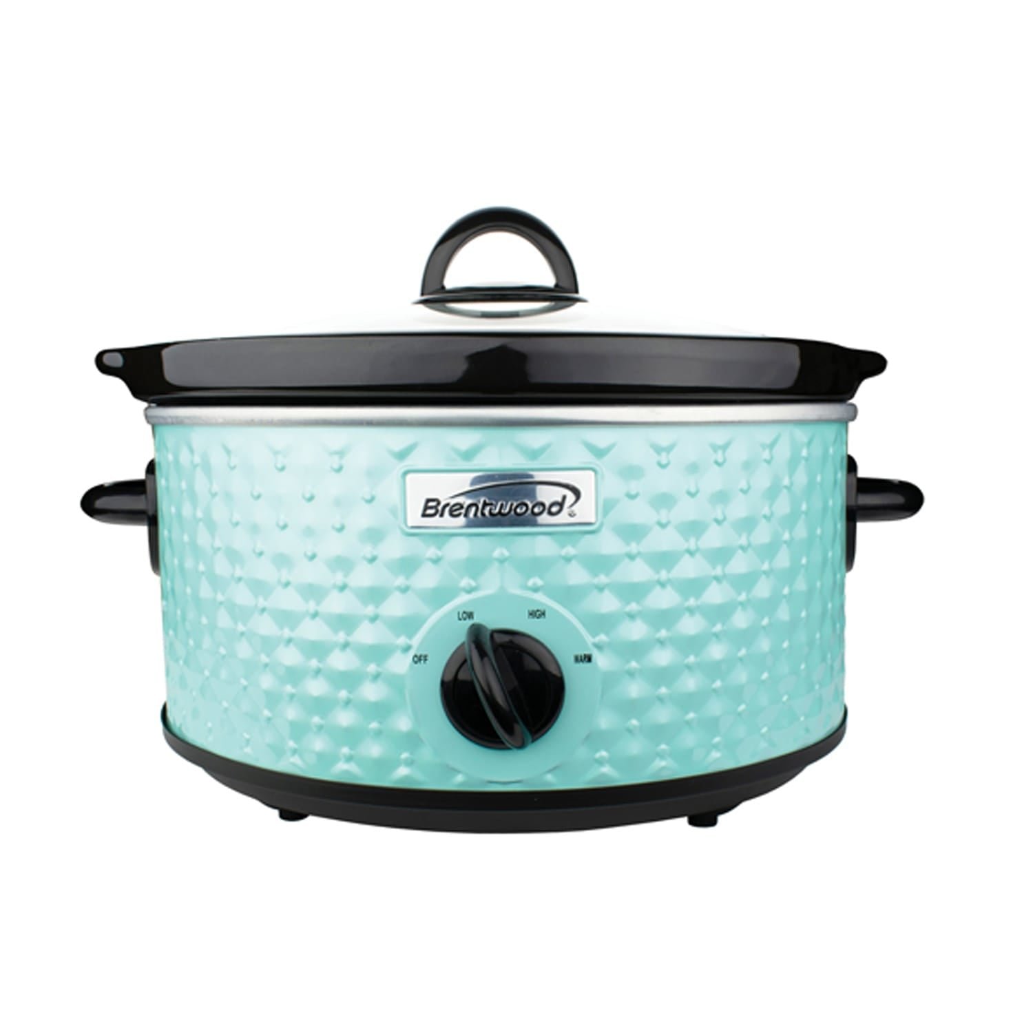Brentwood 3.5-Quart Diamond-Pattern Slow Cooker, Blue