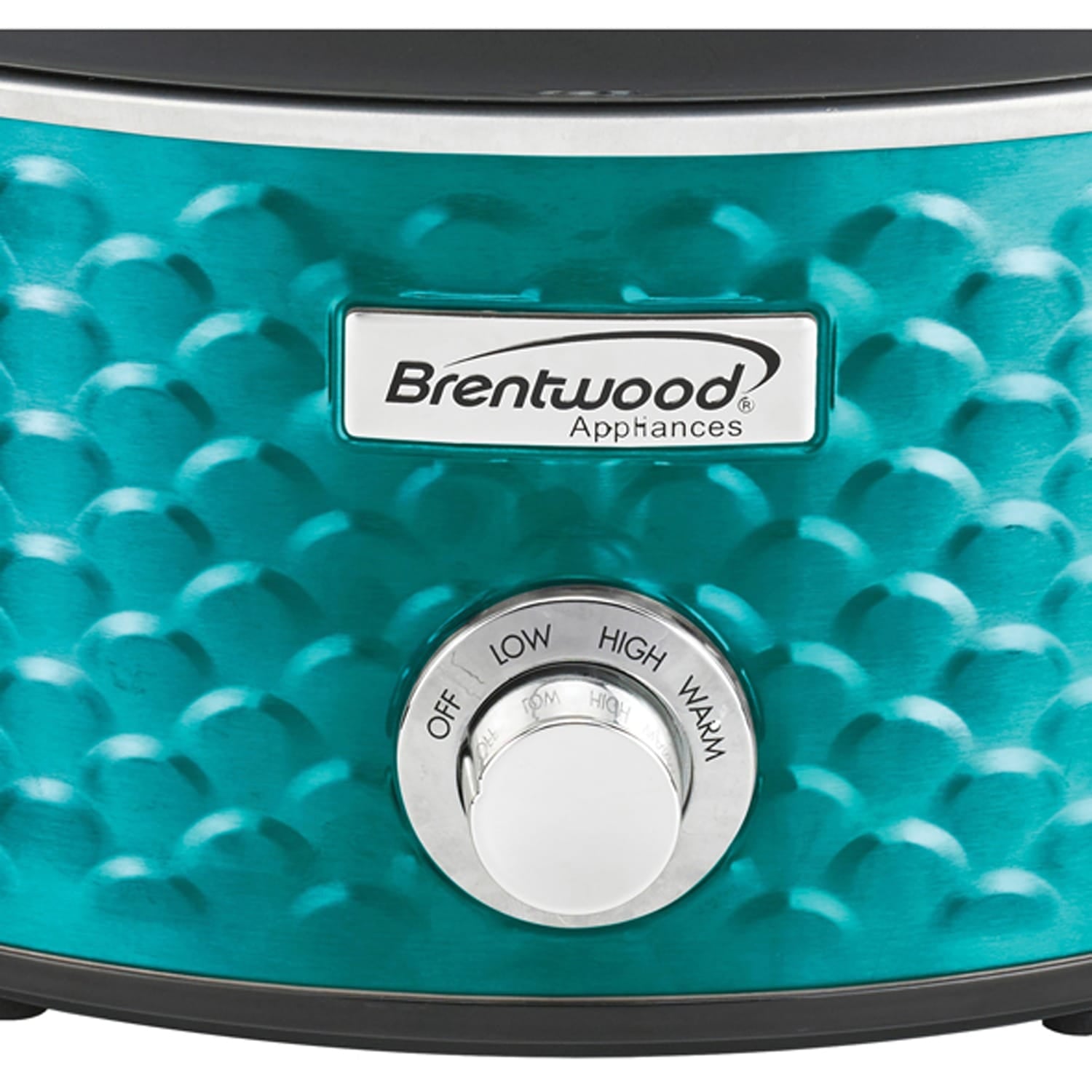 Brentwood 4.5-Quart Scallop Pattern Slow Cooker, Blue