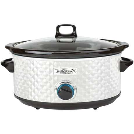 Brentwood Select 7-Qt. Slow Cooker, Pearl White