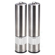 Brentwood Electric Blue LED Stainless Steel Salt and Pepper Adjustable Ceramic Grinders