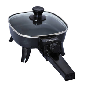 Brentwood 6-In. 600-Watt Nonstick Electric Skillet with Glass Lid