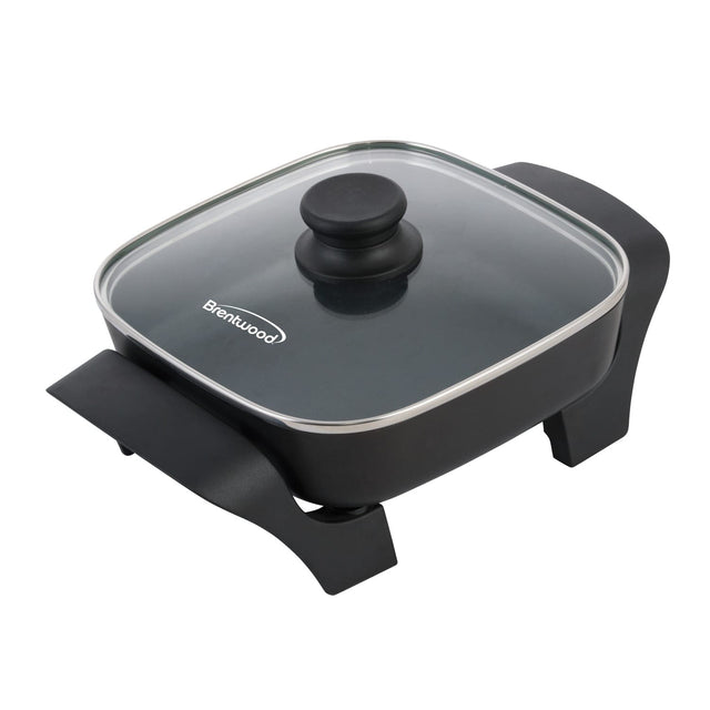 Brentwood 8-Inch Nonstick Electric Skillet with Glass Lid