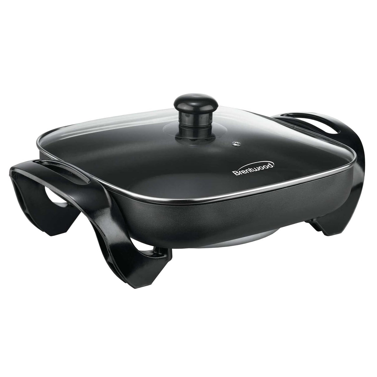 Brentwood 12-In. 1300-Watt Nonstick Electric Skillet with Glass Lid