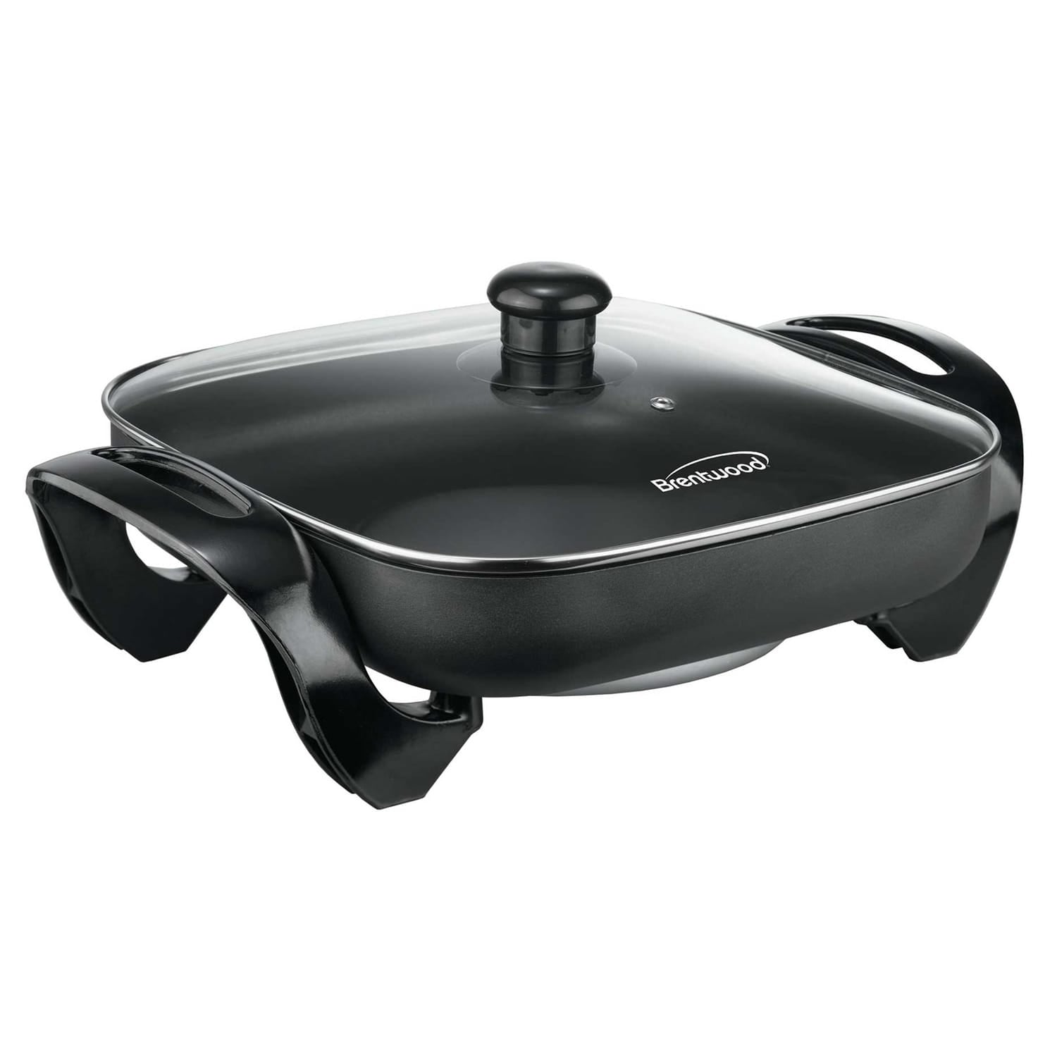 Brentwood 12-In. 1300-Watt Nonstick Electric Skillet with Glass Lid