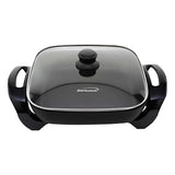 Brentwood 12-In. 1300-Watt Nonstick Electric Skillet with Glass Lid