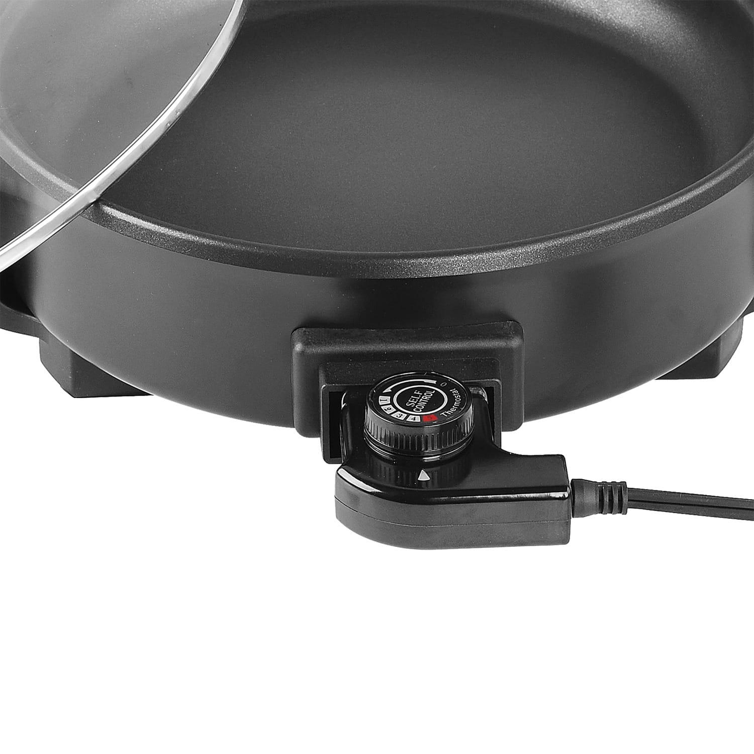 Brentwood 12-Inch Round Nonstick Electric Skillet with Vented Glass Lid