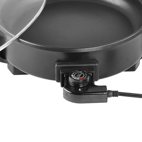 Brentwood 12-Inch Round Nonstick Electric Skillet with Vented Glass Lid